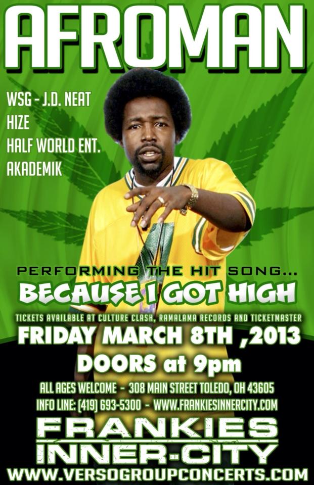 Afroman Concert Frankies Toledo Ohio with DJ Ell