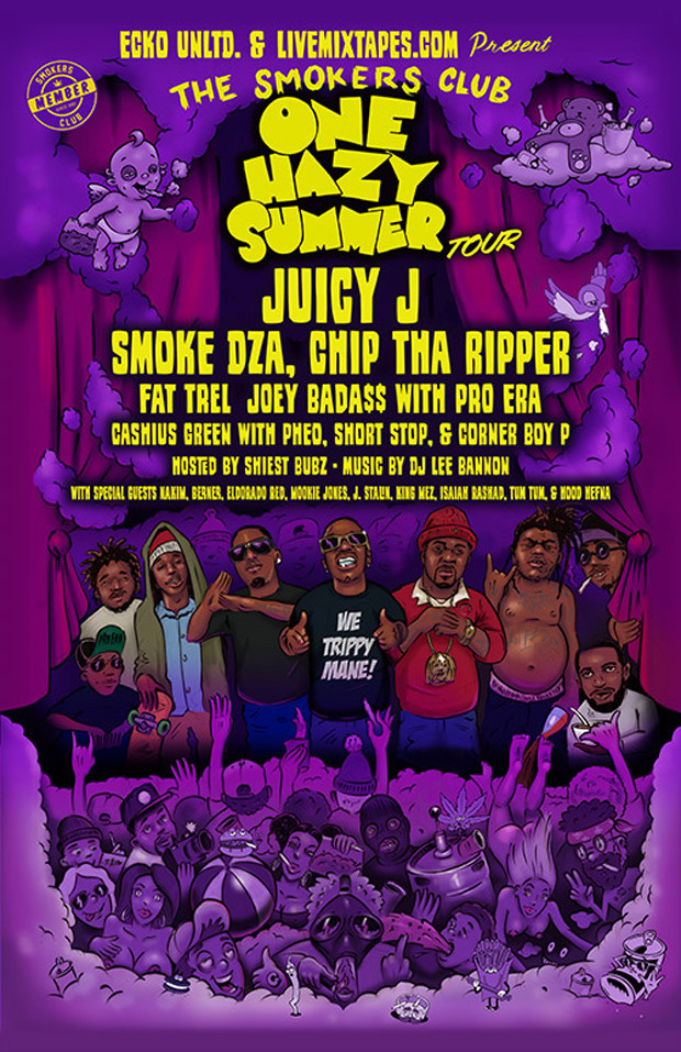 Smokers Club Tour Juicy J, Chip Tha Ripper, Smoke DZA, Chevy Woods, DJ Ell