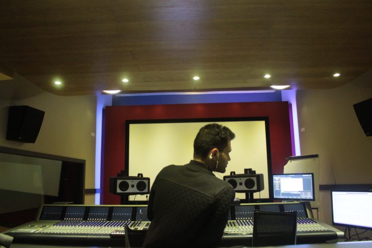 DJ Ell in the AKSS Recording Studio Valencia, Spain