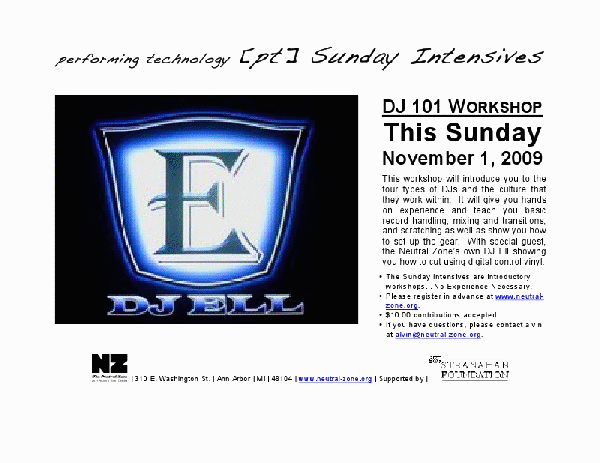 DJ Ell Workshop Neutral Zone