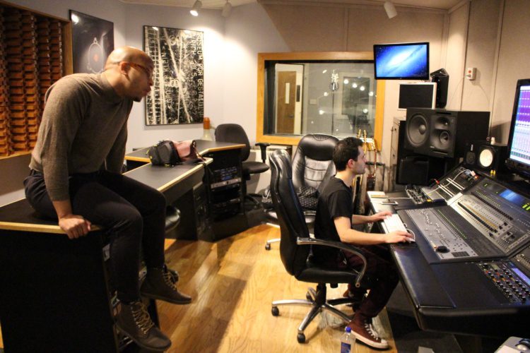 DJ Ell and Will Fairbanks at Cybersound Studio