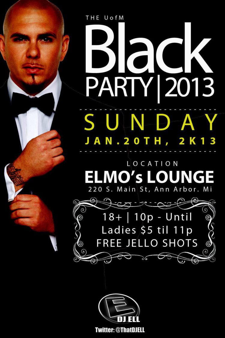 U of M Black Party DJ Ell Elmo's Ann Arbor